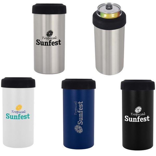 DH5513 12 Oz. Slim Stainless Steel Insulated Can Holder With Custom Imprint